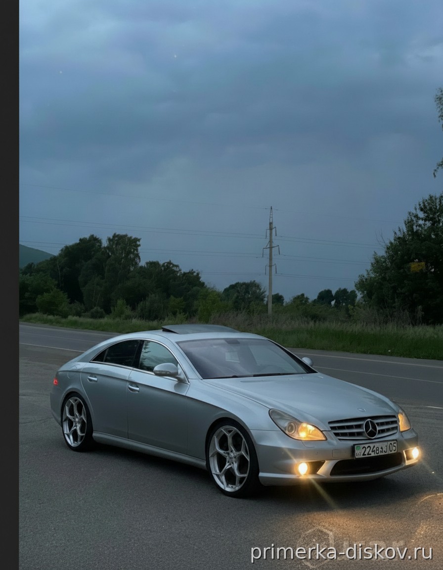 Примерка дисков на MERCEDES CLS-Klasse C219 Coupe 2004-2010
