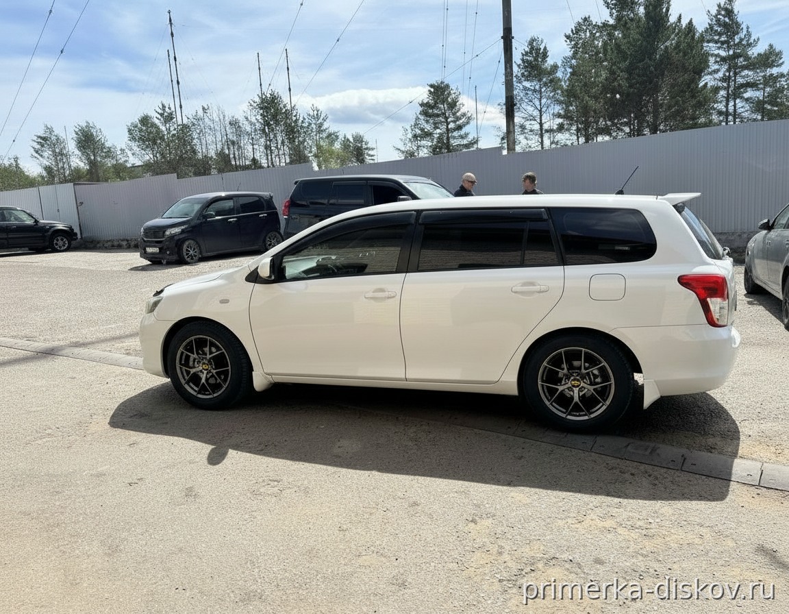 Примерка дисков на TOYOTA Corolla Fielder E160 2012-2026