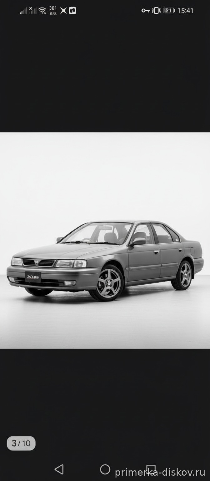 Примерка дисков на NISSAN Bluebird Sedan 1996-2001