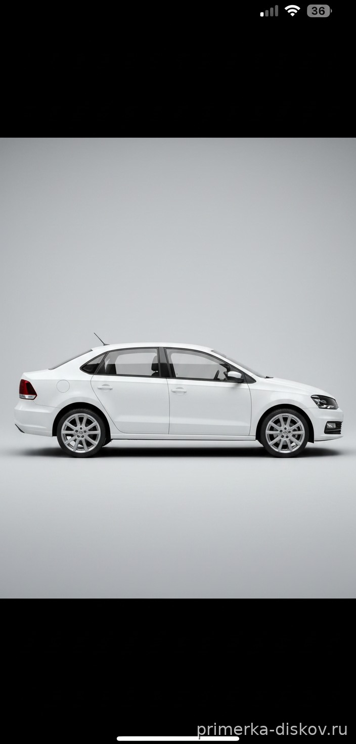 Примерка дисков на VOLKSWAGEN Polo V/Restyling Sedan (Rus) 2015-2020