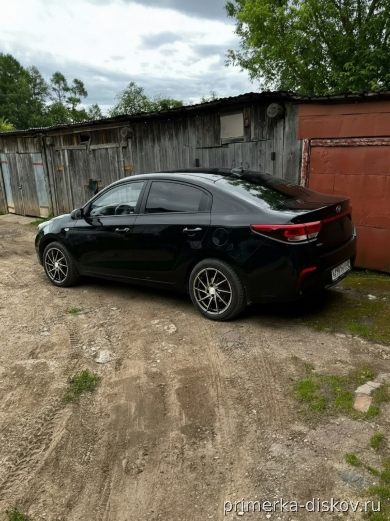 Примерка дисков на KIA Rio FB sedan 2017-2026