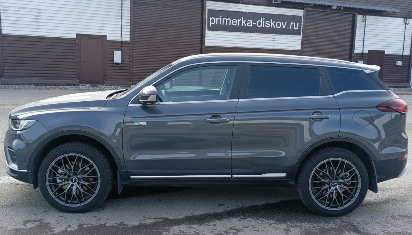 Примерка дисков на GEELY Atlas SUV 2016-2023