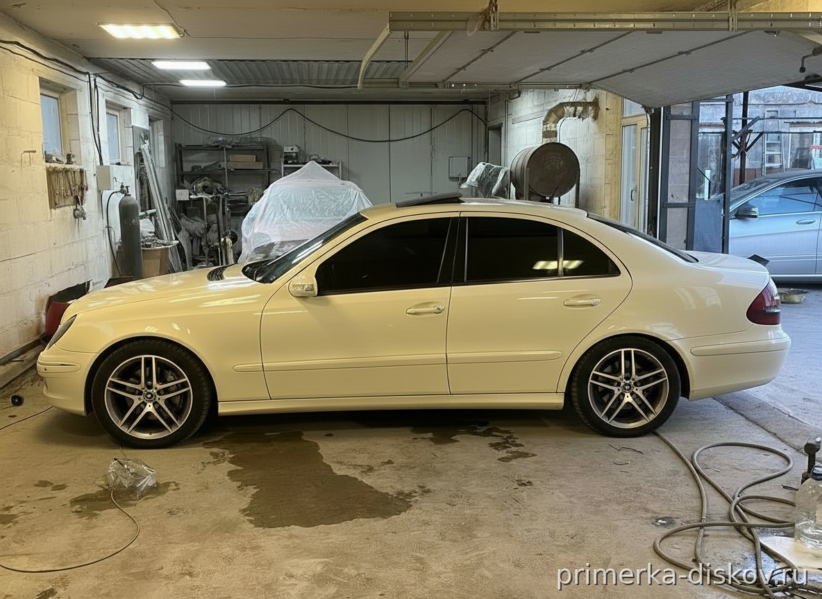 Примерка дисков на MERCEDES E-Klasse W211 Sedan 2002-2009