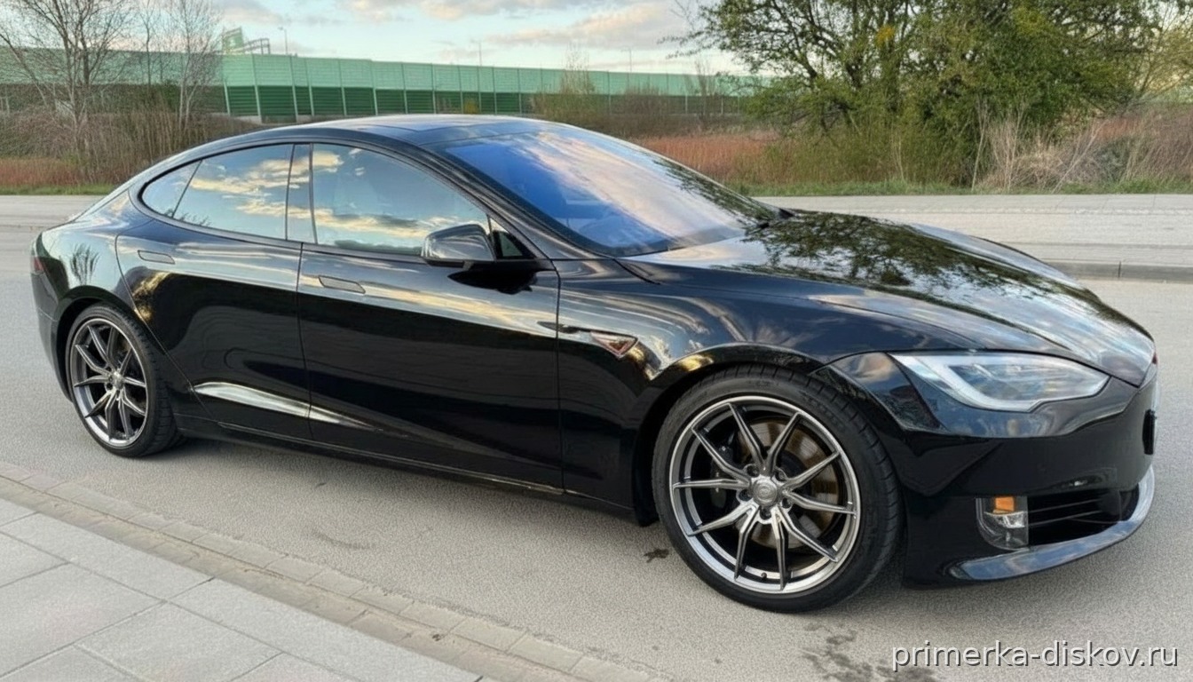 Примерка дисков на TESLA Model S 5YJS Sedan 2013-2026
