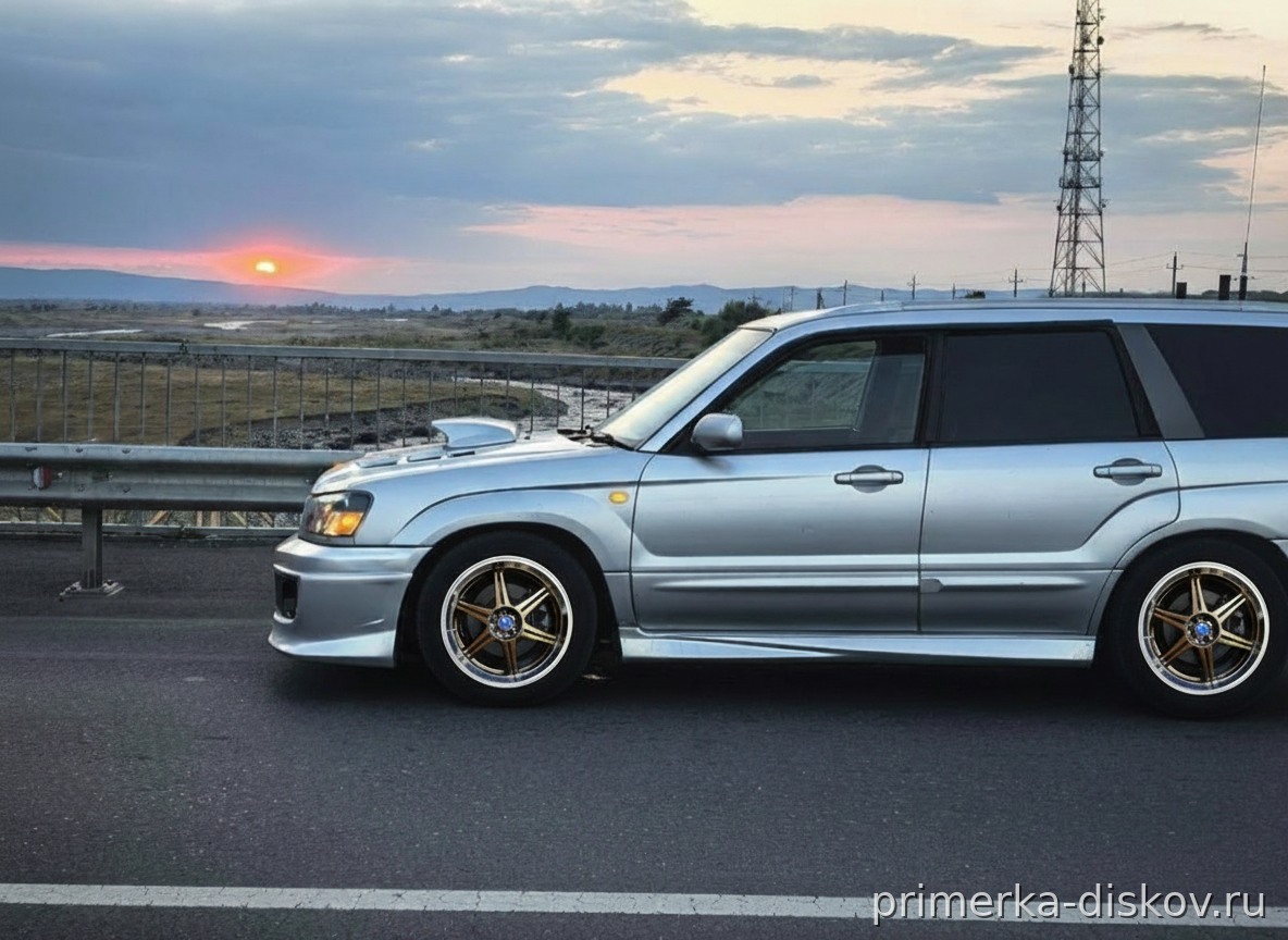 Примерка дисков на SUBARU Forester II (SG) Wagon 2002-2008