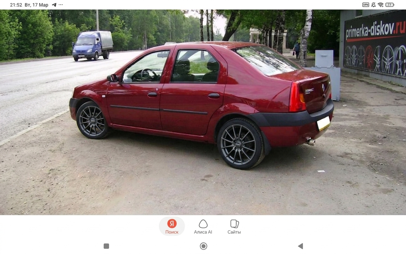Примерка дисков на RENAULT Logan I Sedan 2004-2015