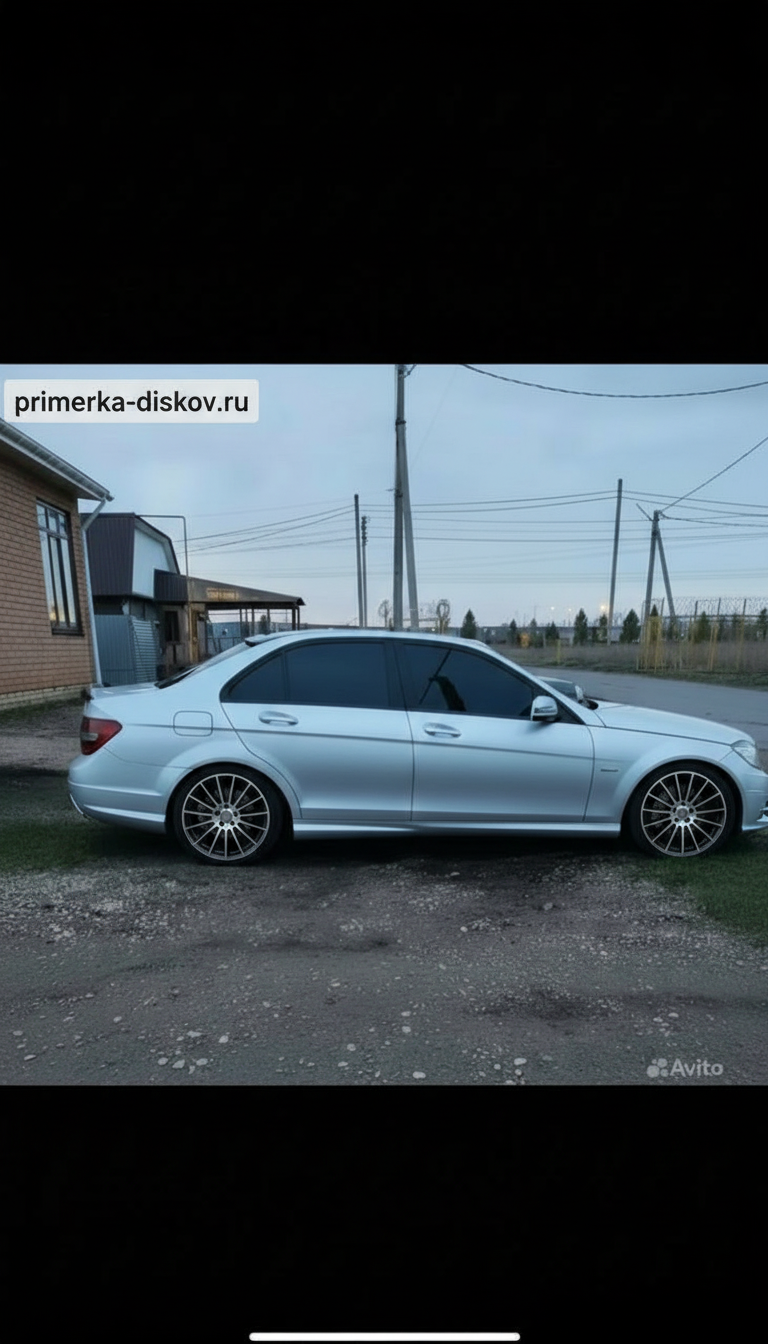 Примерка дисков на MERCEDES C-Klasse W204 AMG Sedan 2007-2014