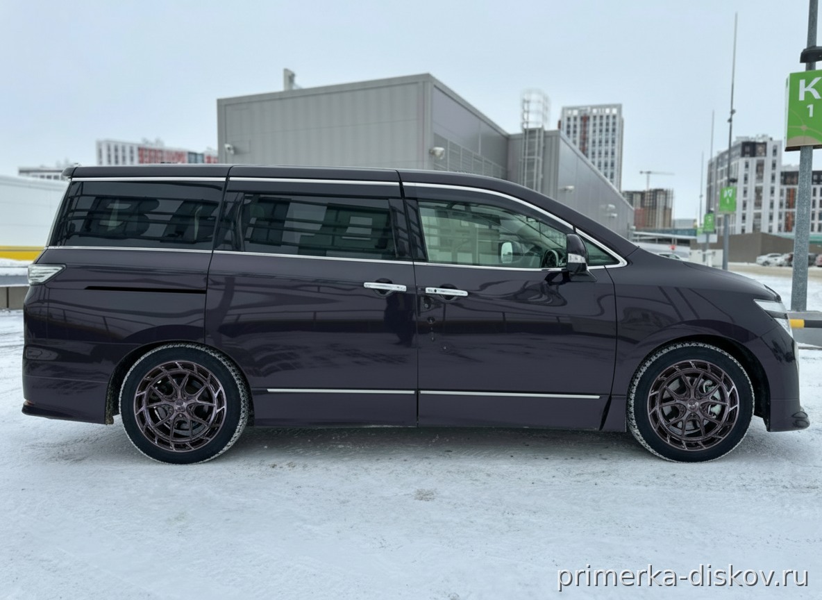Примерка дисков на NISSAN Elgrand E52 2010-2016