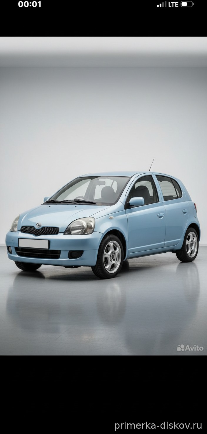 Примерка дисков на TOYOTA Vitz XP10 Hatchback 1999-2005