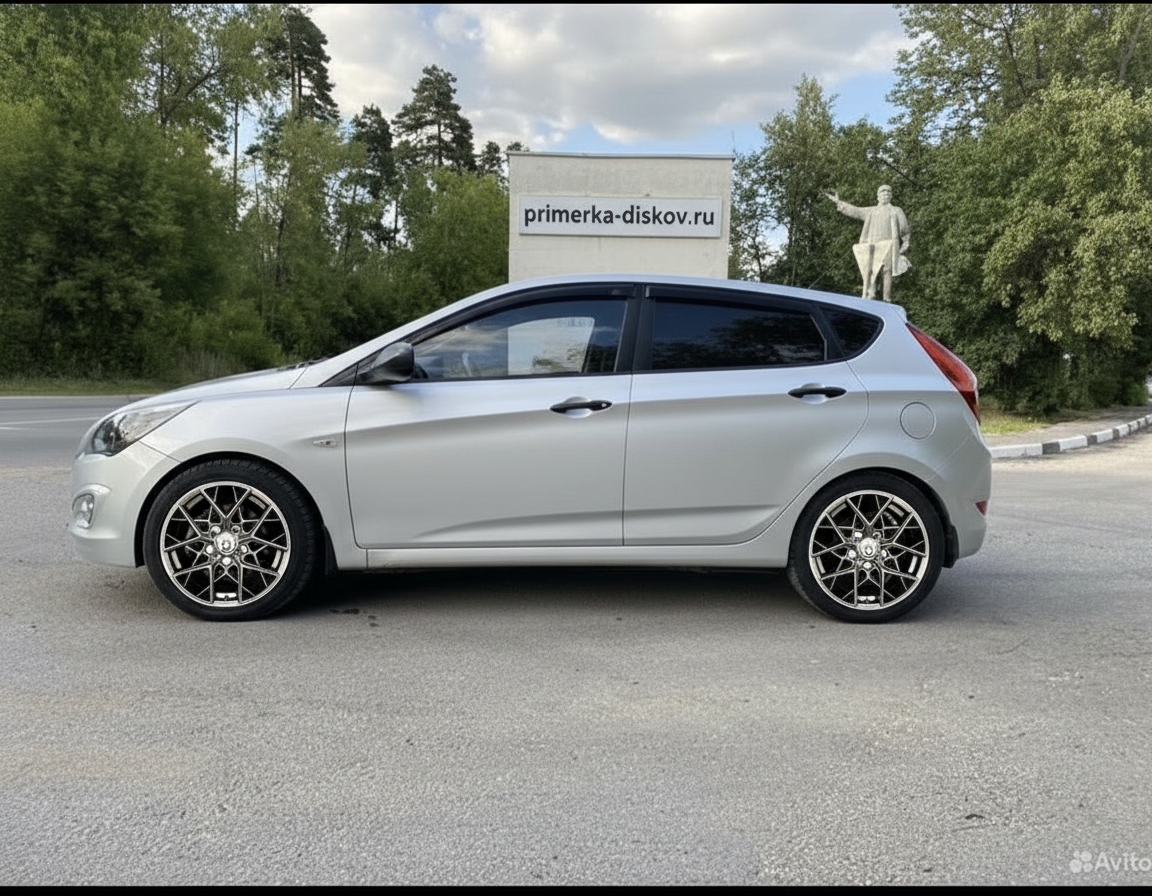 Примерка дисков на HYUNDAI Solaris I (RB) Hatchback 2010-2017