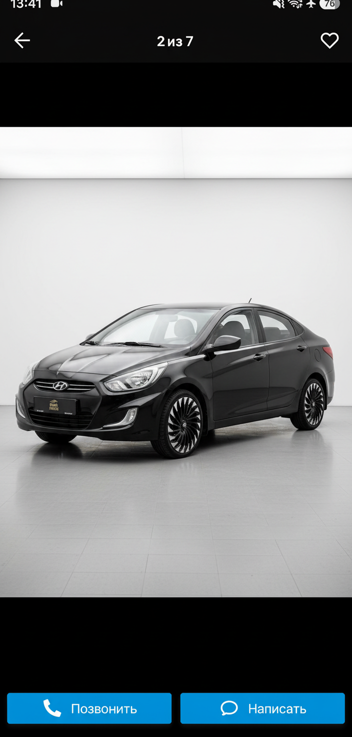 Примерка дисков на HYUNDAI Solaris I (RB) Sedan 2010-2017
