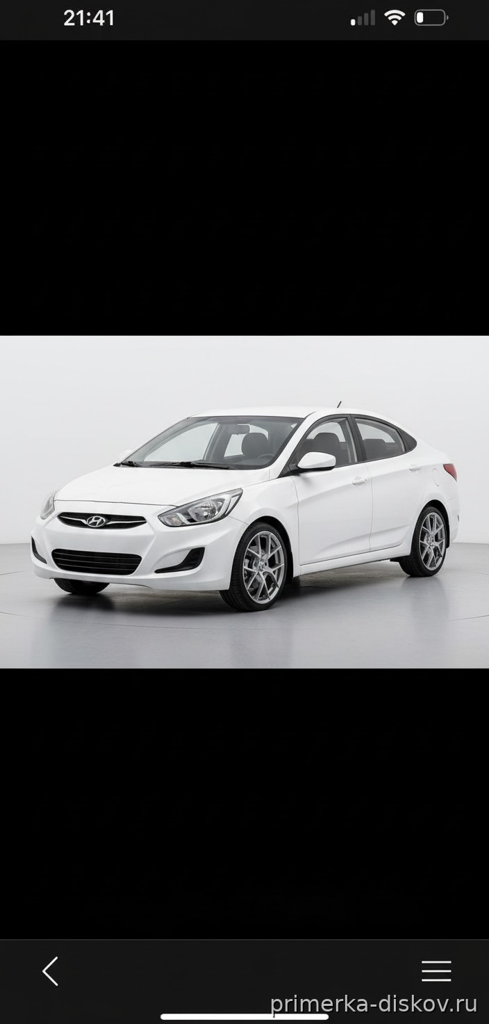 Примерка дисков на HYUNDAI Solaris I (RB) Sedan 2010-2017
