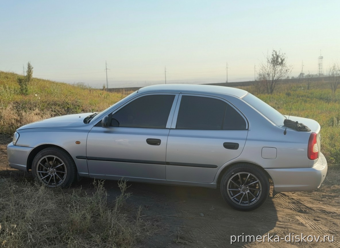 Примерка дисков на HYUNDAI Accent LC Sedan 2000-2005