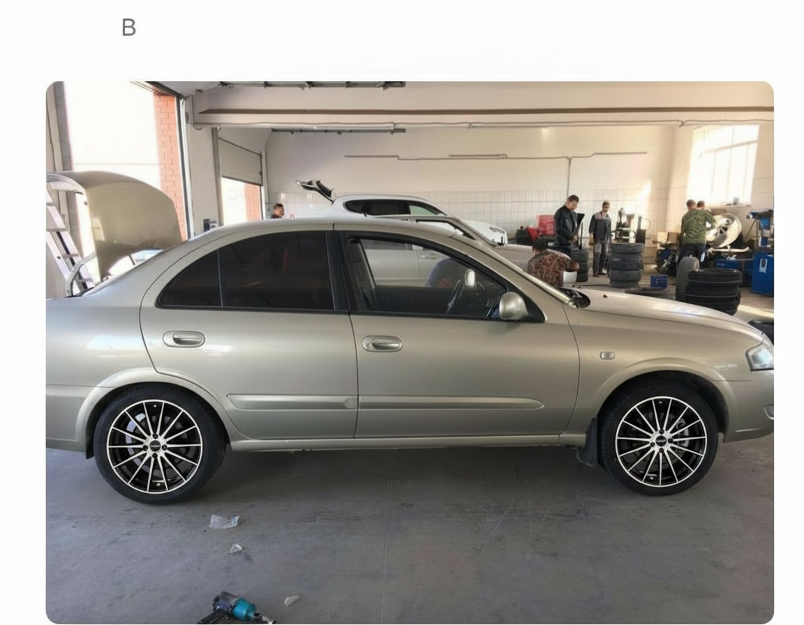 Примерка дисков на NISSAN Almera N16 Sedan 2000-2006