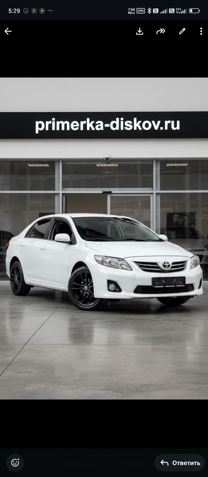 Примерка дисков на TOYOTA Corolla X Sedan 2007-2013