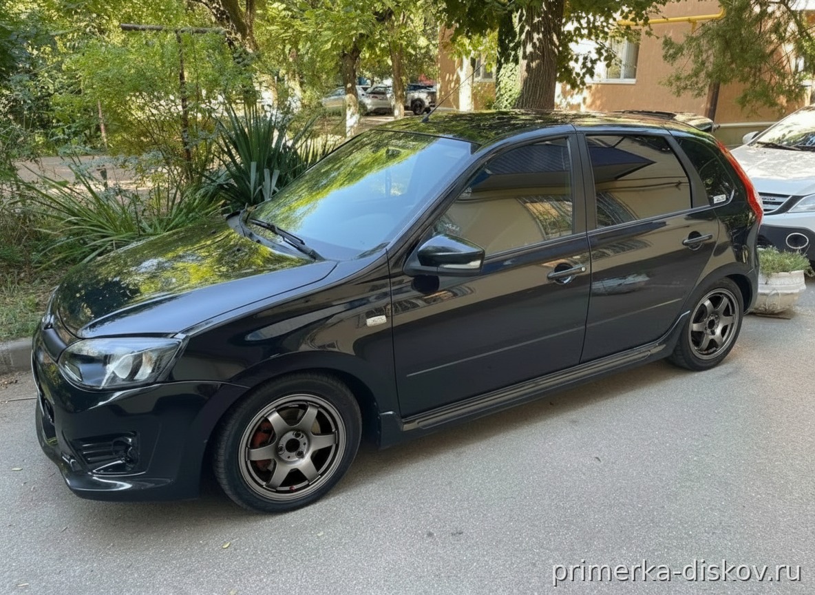 Примерка дисков на LADA (ВАЗ) Kalina 2192 Hatchback 2013-2018